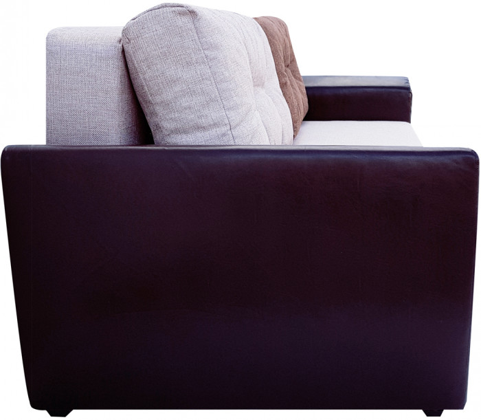 Диван-еврокнижка Амстердам, 160х195, пружинный блок, рогожка/экокожа, комби