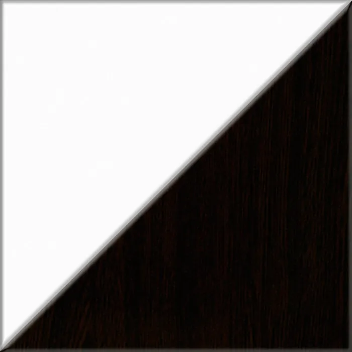 Прихожая П-6 Компоновка № 49, цвет венге/фасады МДФ белое дерево фрезеровка ромб, ШхГхВ 140х50х210 см., универсальная сборка