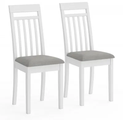 Два стула Мебель--24 Гольф-11 разборных, цвет белый, обивка ткань велюр серый 63, ШхГхВ 40х40х100 см., от пола до верха сиденья 47 см.