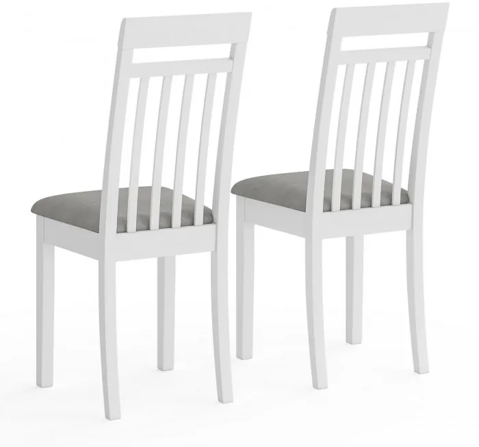 Два стула Мебель--24 Гольф-11 разборных, цвет белый, обивка ткань велюр серый 63, ШхГхВ 40х40х100 см., от пола до верха сиденья 47 см.