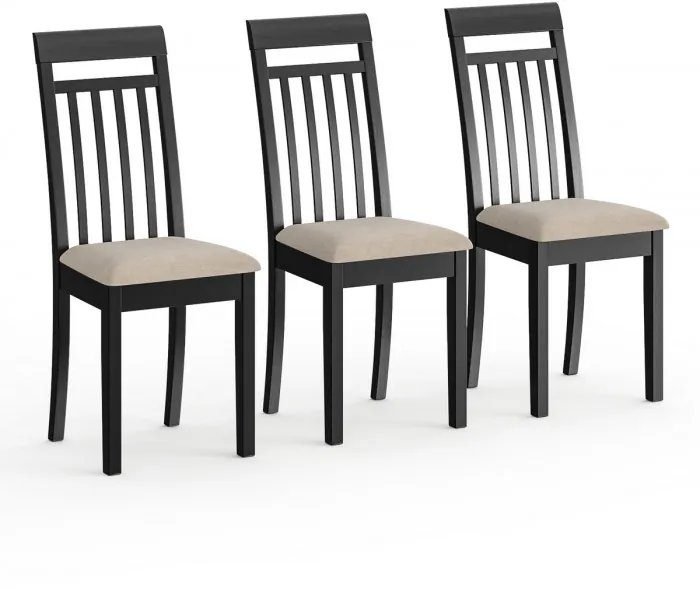 Три стула Мебель--24 Гольф-11 разборных, цвет венге, обивка ткань велюр капучино 25, ШхГхВ 40х40х100 см., от пола до верха сиденья 47 см.