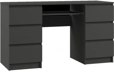 Челси Стол 6 ящиков (Графит, Графит)