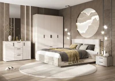 Сильвия Спальня, Крафт серый/Кашемир