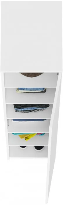 Мори Пенал МШ400.1, цвет белый, ШхГхВ 40,4х50,4х209,6 см., универсальная сборка