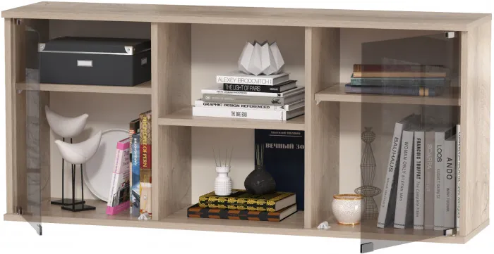 КР100 Бостон 10.51 Шкаф навесной, цвет дуб эндгрейн элегантный, ШхГхВ 115,2х28,7х51,6 см.