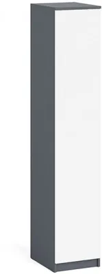 Мори Пенал МШ400.1, цвет графит/белый, ШхГхВ 40,4х50,4х209,6 см., универсальная сборка