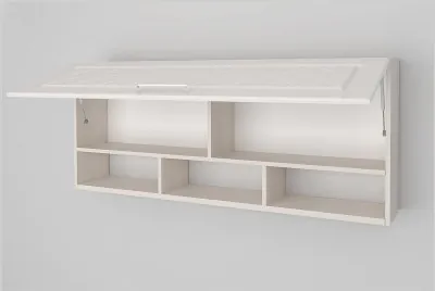 Аллегро 9 МДФ Антресоль + карниз (Бодега белая/Сандал белый)