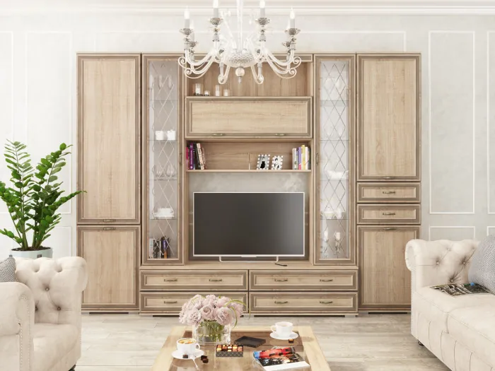 Модульная гостиная Ливорно, набор 4, Дуб сонома