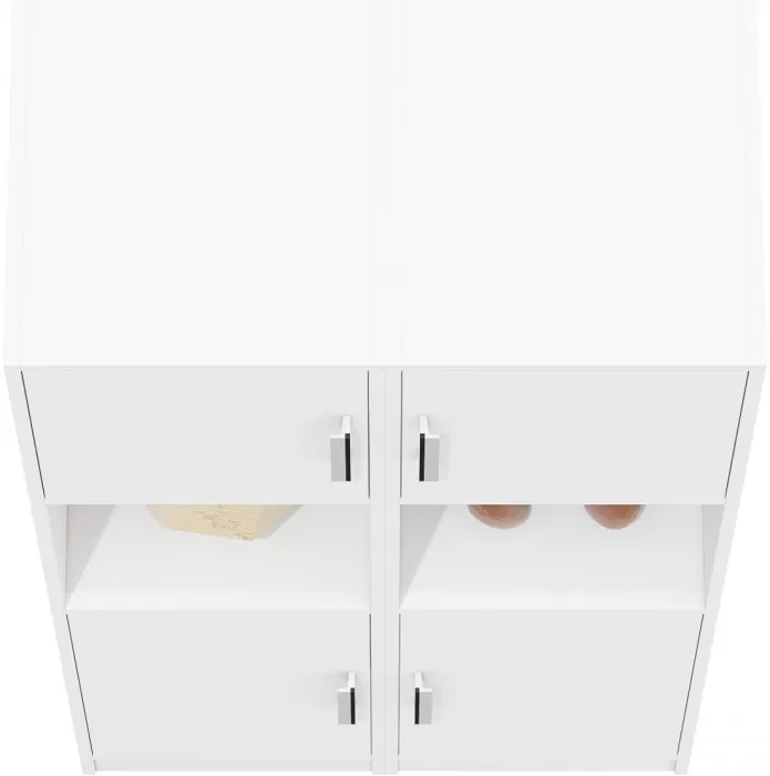 Два Пенала С-МД-СК9П к компьютерному столу С-МД-СК9, цвет белый шагрень, ШхГхВ 86х45х160 см., универсальная сборка