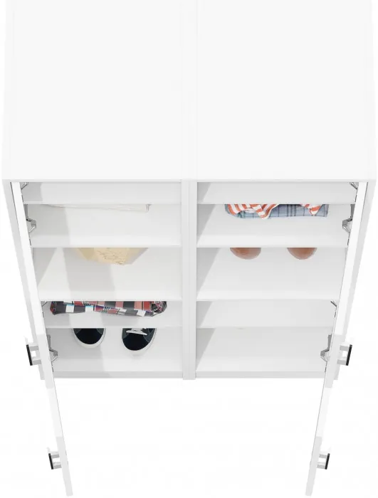 Два Пенала С-МД-СК9П к компьютерному столу С-МД-СК9, цвет белый шагрень, ШхГхВ 86х45х160 см., универсальная сборка