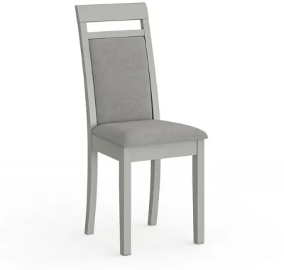 Стул Мебель--24 разборный Гольф-12, цвет серый, обивка ткань велюр серый 63, ШхГхВ 40х40х100 см., от пола до верха сиденья 47 см. (мягкая спинка)