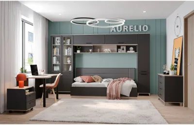 Детская Аурелио. Комплект 5, Антрацит, Блеквуд сатиновый