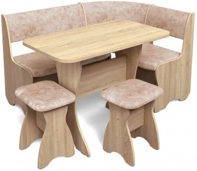 Кухонный набор Тюльпан дуб сонома/велюр латте