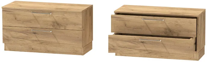 Тумба-5 прикроватная напольная "Иннэс-7", Дуб крафт золотой