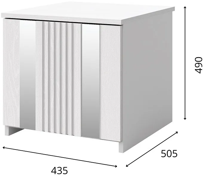 Модульная спальня "Харди", композиция 1 - Белый текстурный/Ясень белый