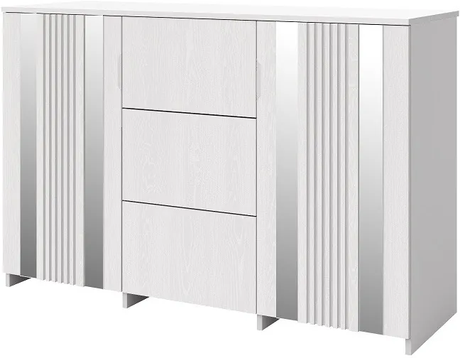 Модульная спальня "Харди", композиция 1 - Белый текстурный/Ясень белый