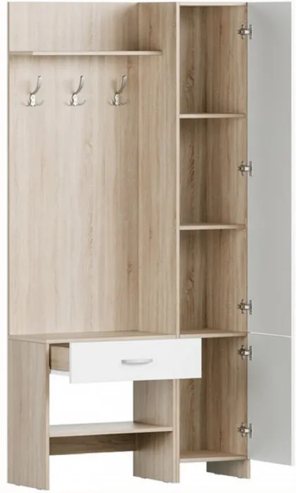 Прихожая Домино 2 У (Дуб Сонома / белый)