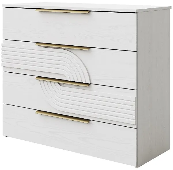 Модульная спальня "Монтиз" - Белый текстурный/Корунд джелато