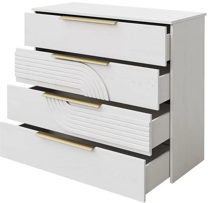 Модульная спальня "Монтиз" - Белый текстурный/Корунд джелато