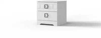 Тумба прикроватная "Римини" - Белый текстурный/Дуб полярный