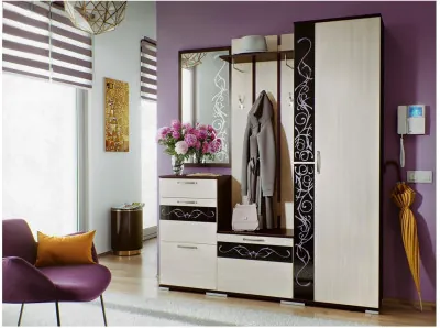 Модульная прихожая Юнона 2 (Венге / дуб молочный)