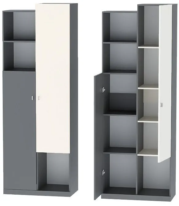 Модульная детская Клео набор 5 (Графит/Миндаль/Океан)