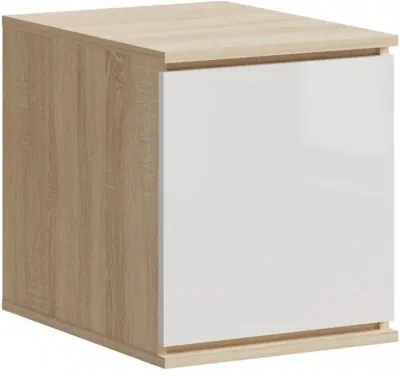 Челси Антресоль к пеналу (450), Сонома/Белый глянец холодный