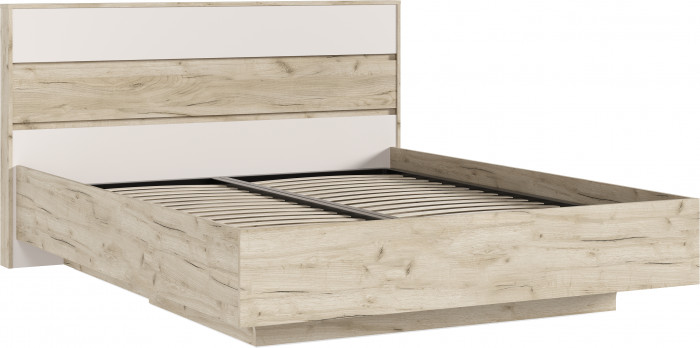 Роджинамиф Кровать парящая 1,6м (ортопед металл), Крафт серый/Кашемир