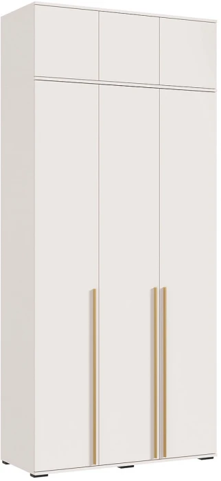 Норд Шкаф трехстворчатый + Антресоль Кашемир, золото