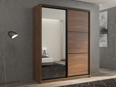 Шкаф-купе Кааппи 2 Морское Дерево Винтаж 120х45х230 см