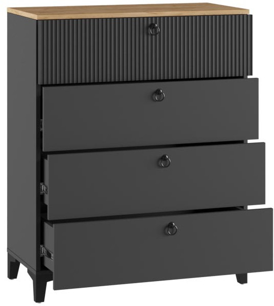 Комод Ника 4Я, Эйхория, Графит