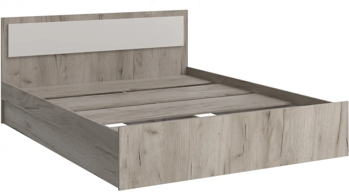 Кровать 1,2м с настилом ЛДСП Фиеста NEW, Дуб крафт серый/Кашемир