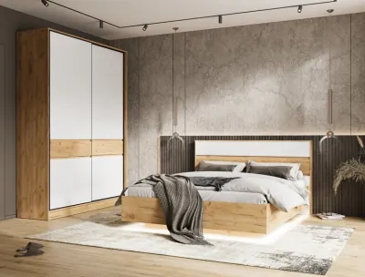 Спальня Роджинамиф дуб крафт/белый глянец