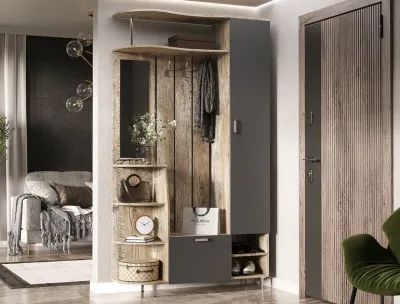 Прихожая Лика № 2 1,2 м дуб юкон/графит