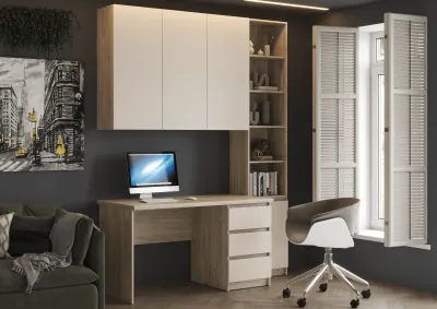 Кабинет Бостон, композиция 2, крафт серый/кашемир