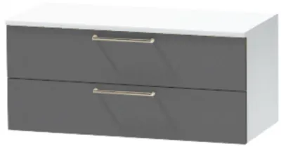 Тумба-5 прикроватная подвесная "Иннэс-7", Белый/Графит