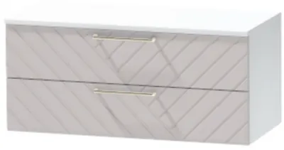 Тумба-5 прикроватная подвесная "Иннэс-7", Белый/Грэй софт