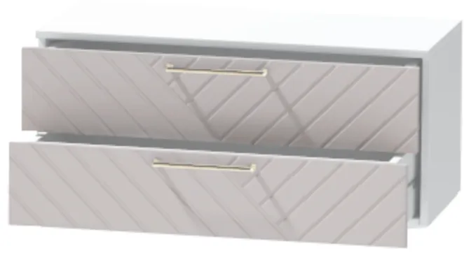 Тумба-5 прикроватная подвесная "Иннэс-7", Белый/Грэй софт