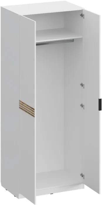 Модульная спальня Нао, набор №3, Дуб вотан/Белый (Профиль МДФ Дуб вотан)