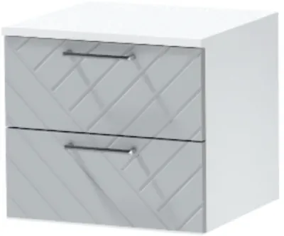 Тумба-6 прикроватная подвесная "Иннэс-7", Белый/Монблан Р-866