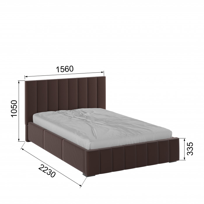Нега Кровать интерьерная 140 коричневый, ПМ