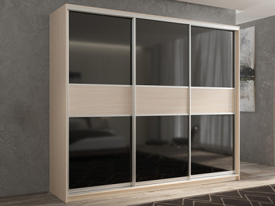 Шкаф-купе Кааппи 12 Дуб молочный 180х45х230 см