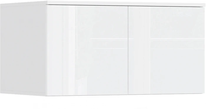 Норд Антресоль к шкафу 800 Белый/Белый глянец холодный