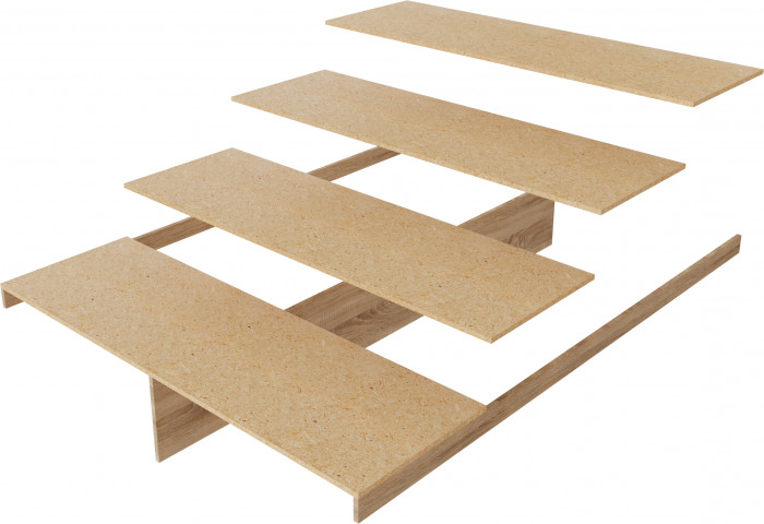 Модульная спальня "Адель", набор 2 - Крафт серый/Крафт белый