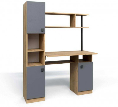 Стол компьютерный СК-7 дуб крафт/графит