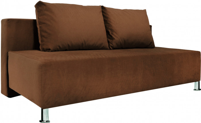 Диван-еврокнижка Парма Люкс, велюр коричневый