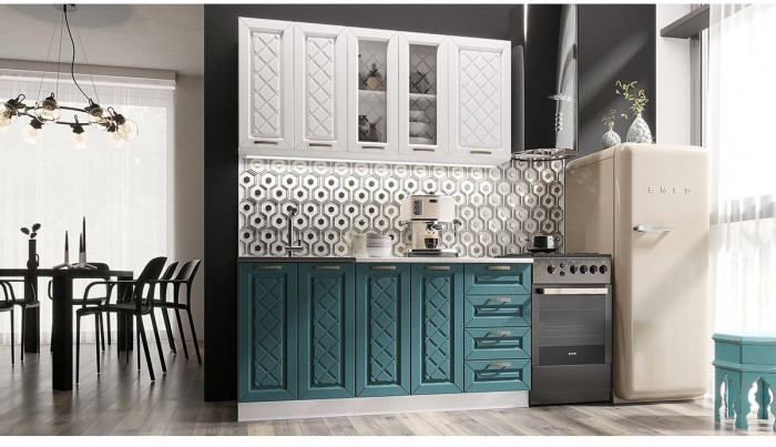 Кухня МДФ Агава 1600, лиственница темная