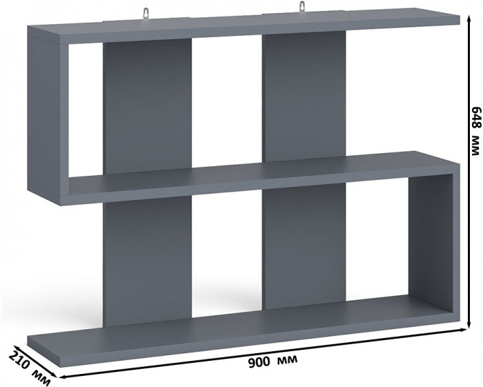 Мори Стол компьютерный МС-1 правый + Пенал МШ400.1 + Полка 900, цвет графит/белый, ШхГхВ 130,4х50,4х209,6 см., НЕ универсальная сборка