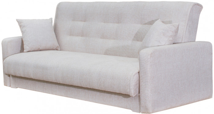 Раскладной диван-кровать, прямой, книжка, цвет бежевый, рогожка, Лондон 120х190