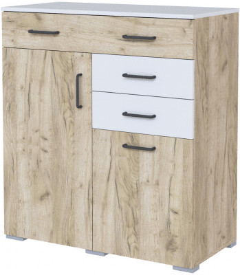 Комод "Теана" -  Крафт серый/МДФ светло-серый